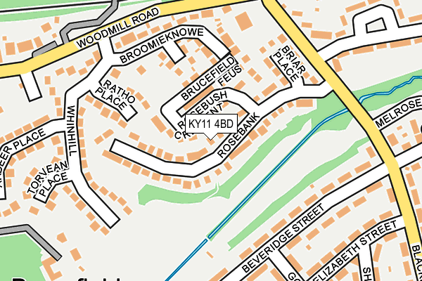 KY11 4BD map - OS OpenMap – Local (Ordnance Survey)