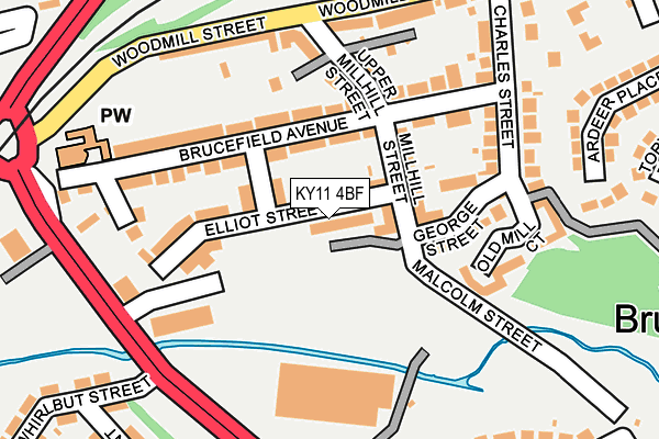 KY11 4BF map - OS OpenMap – Local (Ordnance Survey)