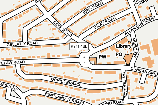 KY11 4BL map - OS OpenMap – Local (Ordnance Survey)