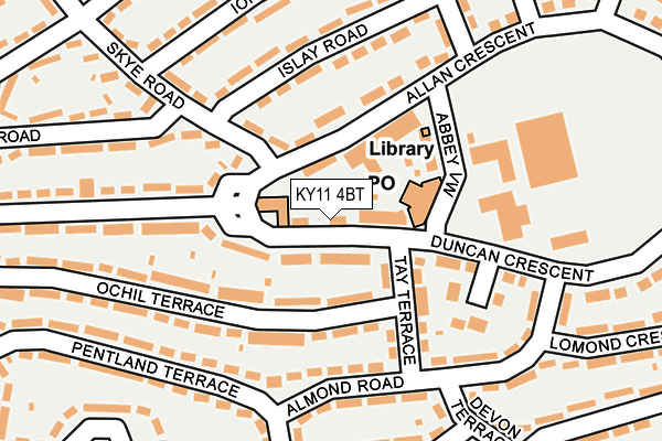 KY11 4BT map - OS OpenMap – Local (Ordnance Survey)