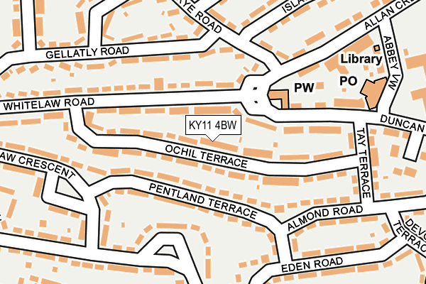 KY11 4BW map - OS OpenMap – Local (Ordnance Survey)
