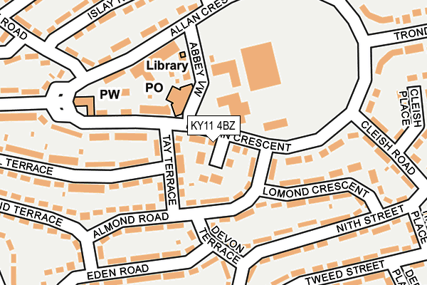 KY11 4BZ map - OS OpenMap – Local (Ordnance Survey)