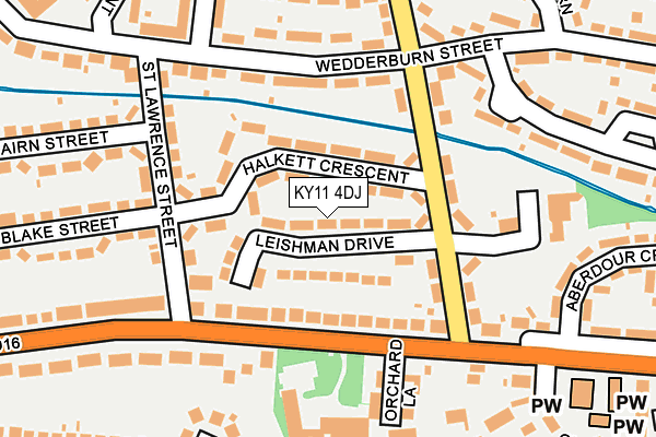 KY11 4DJ map - OS OpenMap – Local (Ordnance Survey)