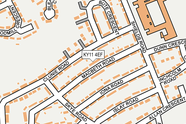 KY11 4EF map - OS OpenMap – Local (Ordnance Survey)