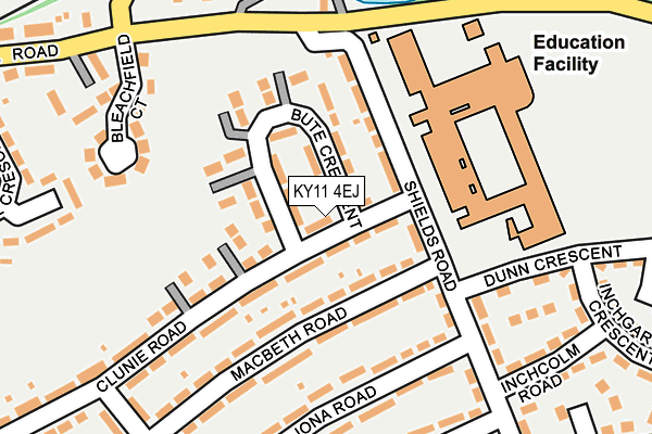 KY11 4EJ map - OS OpenMap – Local (Ordnance Survey)