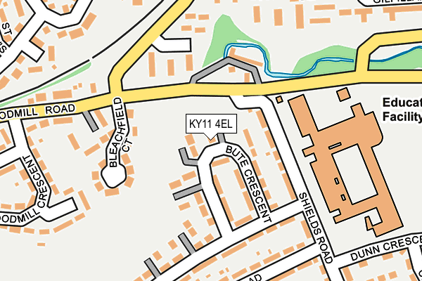 KY11 4EL map - OS OpenMap – Local (Ordnance Survey)