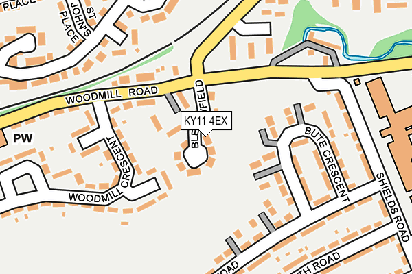 KY11 4EX map - OS OpenMap – Local (Ordnance Survey)