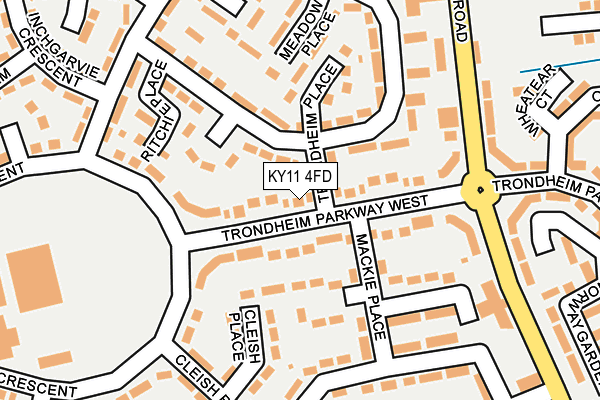 KY11 4FD map - OS OpenMap – Local (Ordnance Survey)