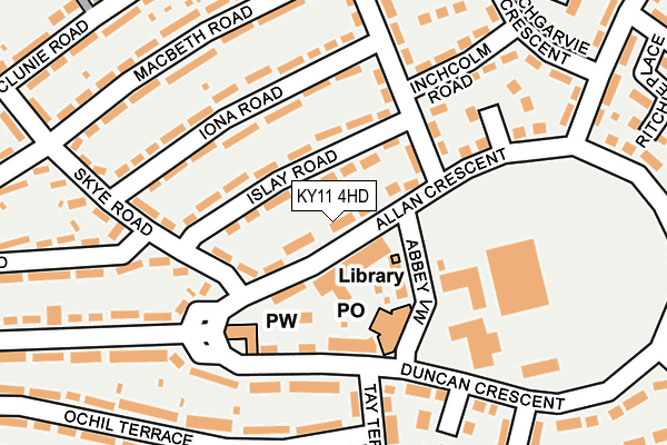 KY11 4HD map - OS OpenMap – Local (Ordnance Survey)