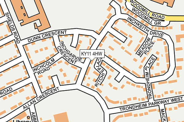 KY11 4HW map - OS OpenMap – Local (Ordnance Survey)