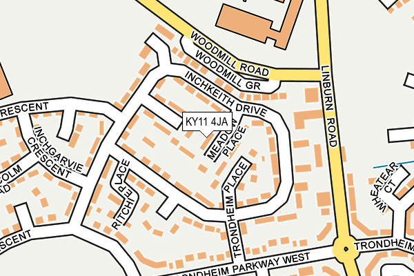 KY11 4JA map - OS OpenMap – Local (Ordnance Survey)