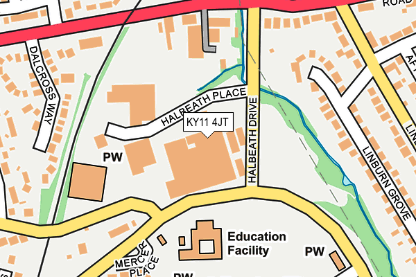 KY11 4JT map - OS OpenMap – Local (Ordnance Survey)
