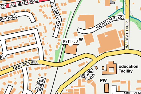 KY11 4JU map - OS OpenMap – Local (Ordnance Survey)