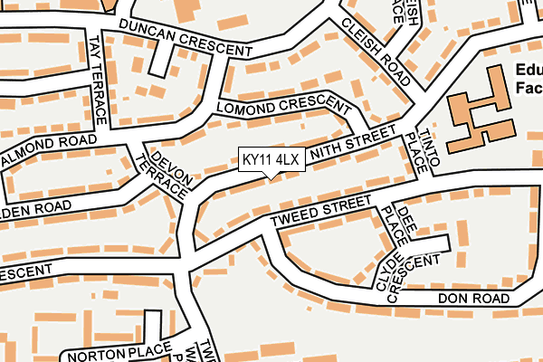 KY11 4LX map - OS OpenMap – Local (Ordnance Survey)