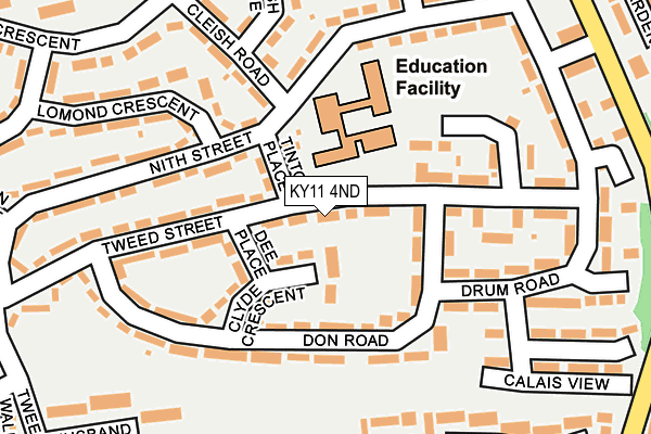 KY11 4ND map - OS OpenMap – Local (Ordnance Survey)
