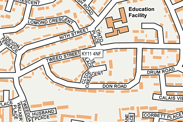 KY11 4NF map - OS OpenMap – Local (Ordnance Survey)
