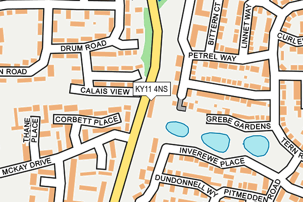 KY11 4NS map - OS OpenMap – Local (Ordnance Survey)