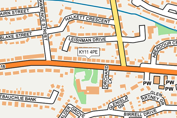 KY11 4PE map - OS OpenMap – Local (Ordnance Survey)