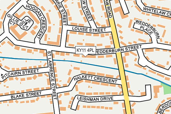 KY11 4PL map - OS OpenMap – Local (Ordnance Survey)