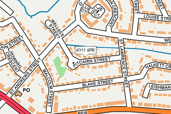 KY11 4PR map - OS OpenMap – Local (Ordnance Survey)