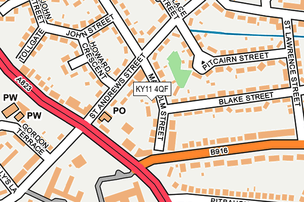 KY11 4QF map - OS OpenMap – Local (Ordnance Survey)