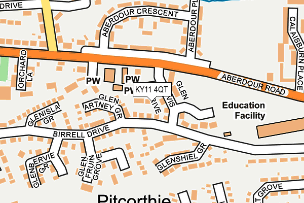 KY11 4QT map - OS OpenMap – Local (Ordnance Survey)