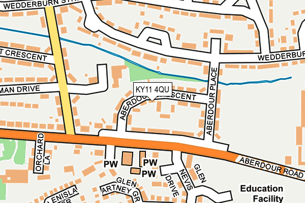 KY11 4QU map - OS OpenMap – Local (Ordnance Survey)