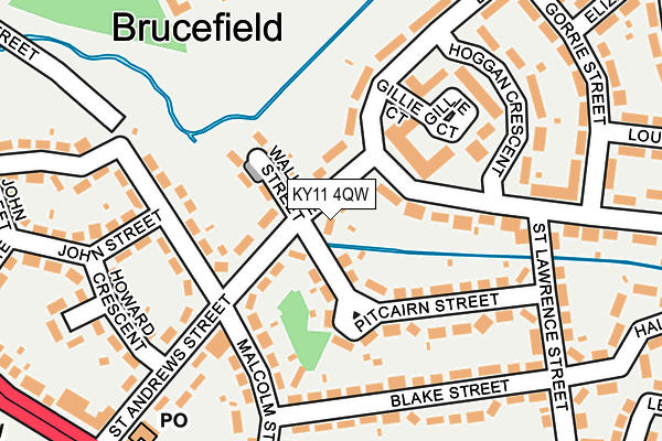 KY11 4QW map - OS OpenMap – Local (Ordnance Survey)