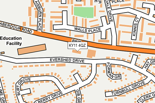KY11 4QZ map - OS OpenMap – Local (Ordnance Survey)