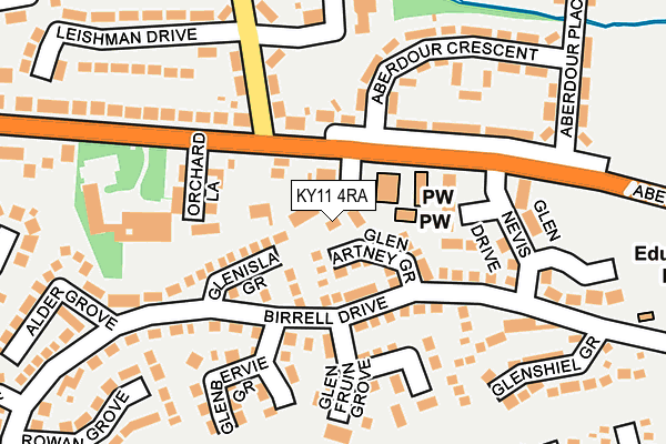 KY11 4RA map - OS OpenMap – Local (Ordnance Survey)