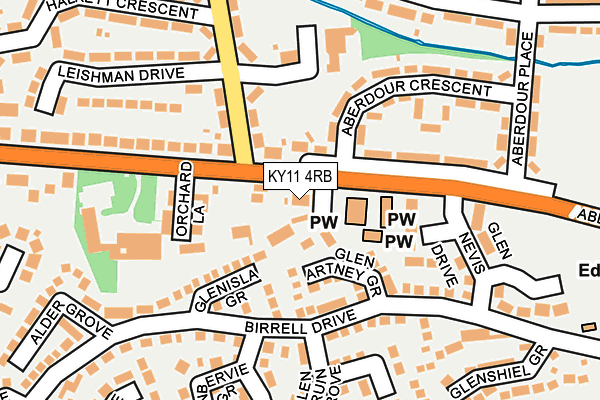 KY11 4RB map - OS OpenMap – Local (Ordnance Survey)