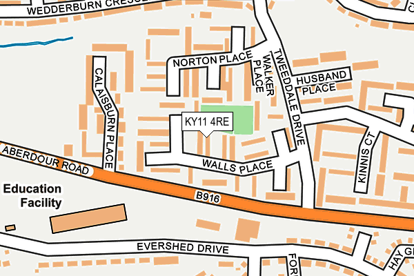 KY11 4RE map - OS OpenMap – Local (Ordnance Survey)