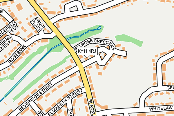 KY11 4RJ map - OS OpenMap – Local (Ordnance Survey)