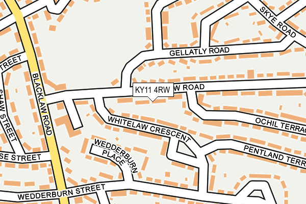 KY11 4RW map - OS OpenMap – Local (Ordnance Survey)