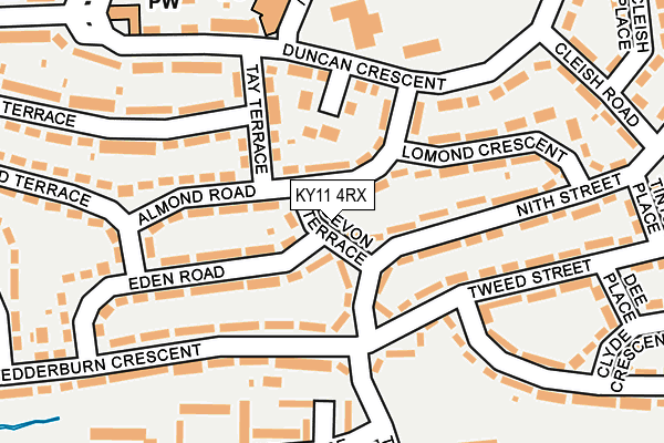KY11 4RX map - OS OpenMap – Local (Ordnance Survey)