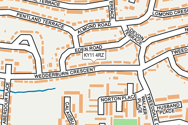 KY11 4RZ map - OS OpenMap – Local (Ordnance Survey)