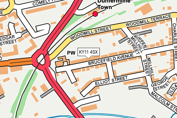 KY11 4SX map - OS OpenMap – Local (Ordnance Survey)