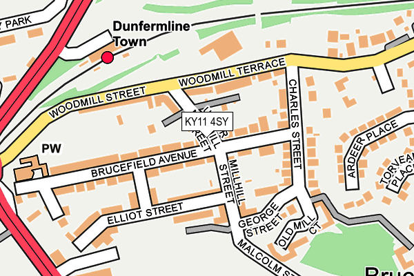 KY11 4SY map - OS OpenMap – Local (Ordnance Survey)
