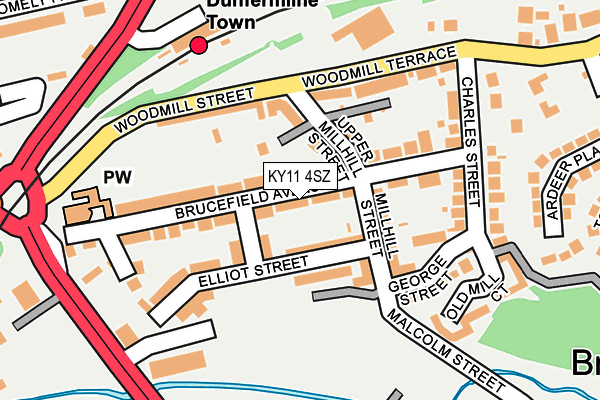 KY11 4SZ map - OS OpenMap – Local (Ordnance Survey)