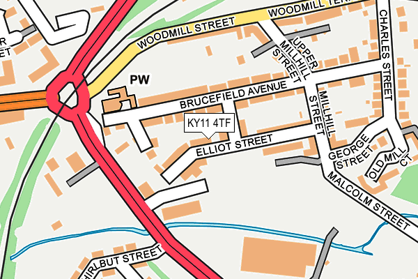 KY11 4TF map - OS OpenMap – Local (Ordnance Survey)