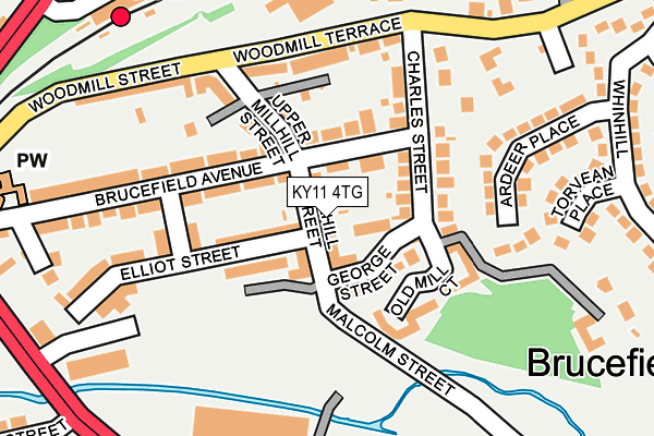 KY11 4TG map - OS OpenMap – Local (Ordnance Survey)