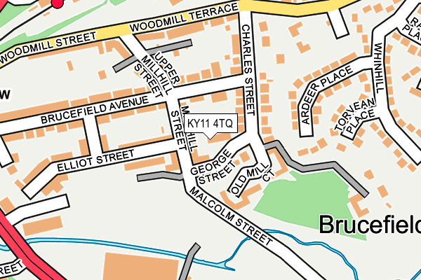 KY11 4TQ map - OS OpenMap – Local (Ordnance Survey)