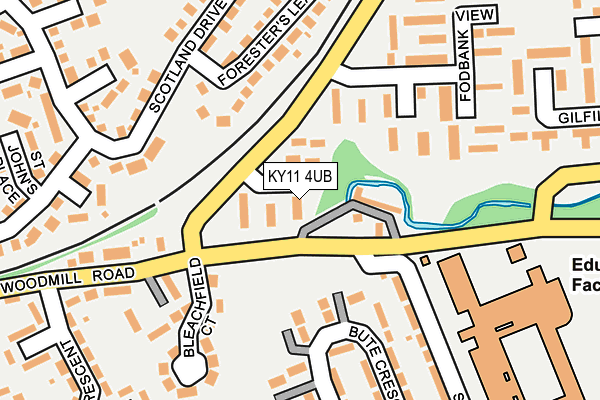 KY11 4UB map - OS OpenMap – Local (Ordnance Survey)