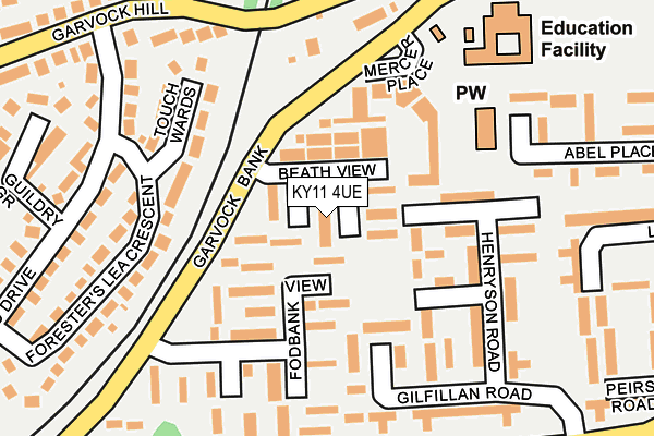 KY11 4UE map - OS OpenMap – Local (Ordnance Survey)