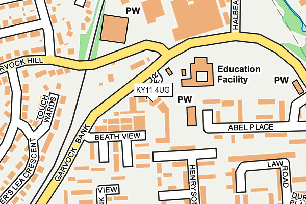 KY11 4UG map - OS OpenMap – Local (Ordnance Survey)