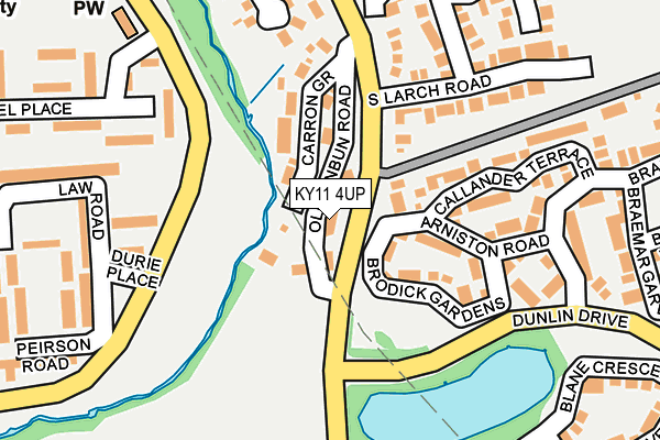 KY11 4UP map - OS OpenMap – Local (Ordnance Survey)