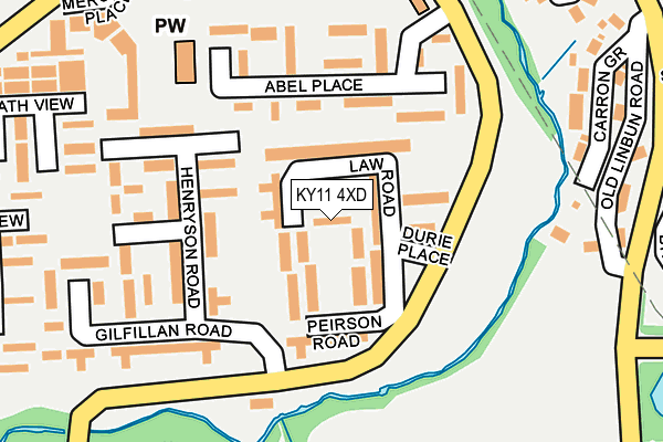 KY11 4XD map - OS OpenMap – Local (Ordnance Survey)