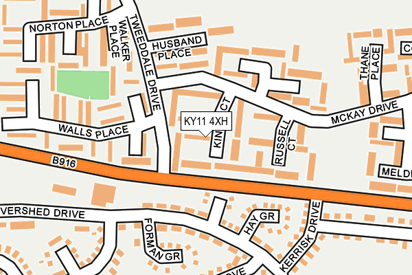KY11 4XH map - OS OpenMap – Local (Ordnance Survey)