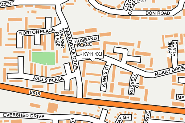 KY11 4XJ map - OS OpenMap – Local (Ordnance Survey)