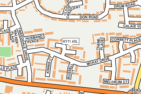 KY11 4XL map - OS OpenMap – Local (Ordnance Survey)